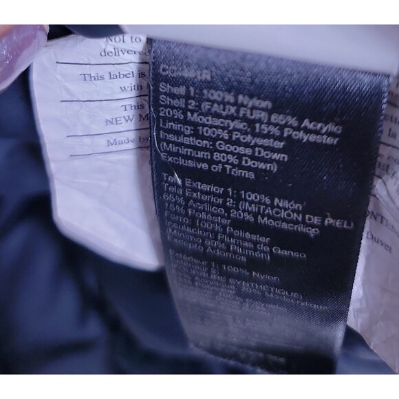 Marmot 650 Fill Goose Down Navy Coat Parka Women's MEDIUM - Picture 8 of 9